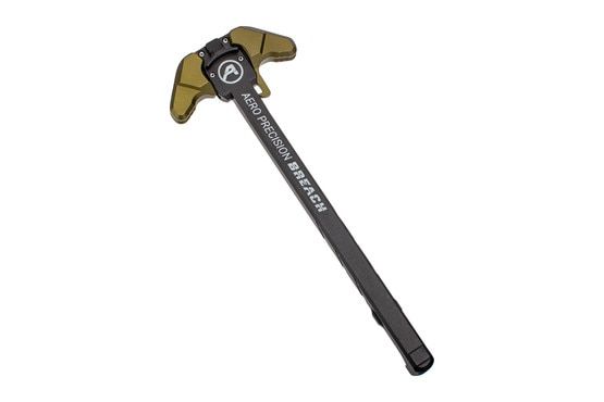 Aero Precision Breach AR15 charging handle in black and od green
